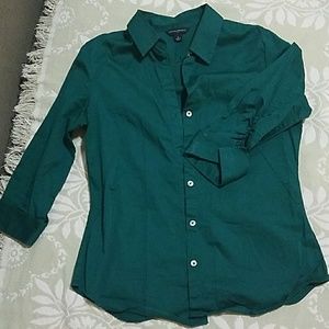 Forest Green Button Down Top